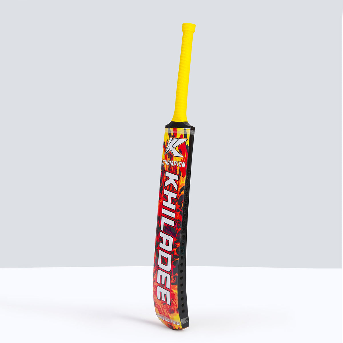 Khiladee - Champion- Full Cane - Cricket Bat ( Orange Edition)