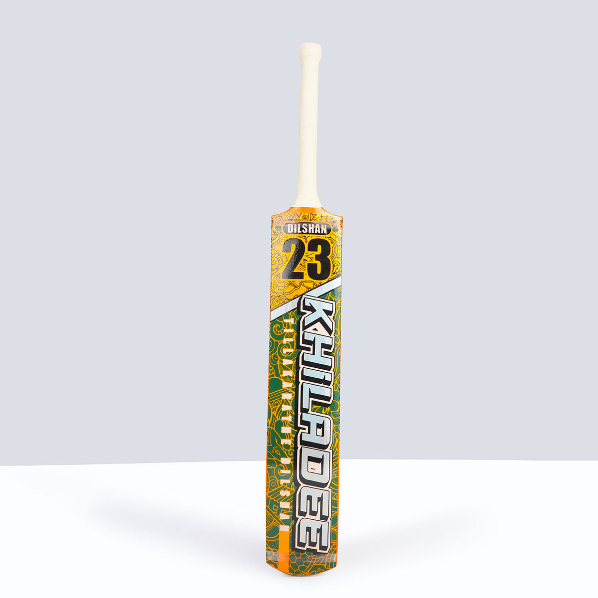 Khiladee – Tilakratne Dilshan Edition - Premium Coconut Bat (Orange and Yellow Edition)