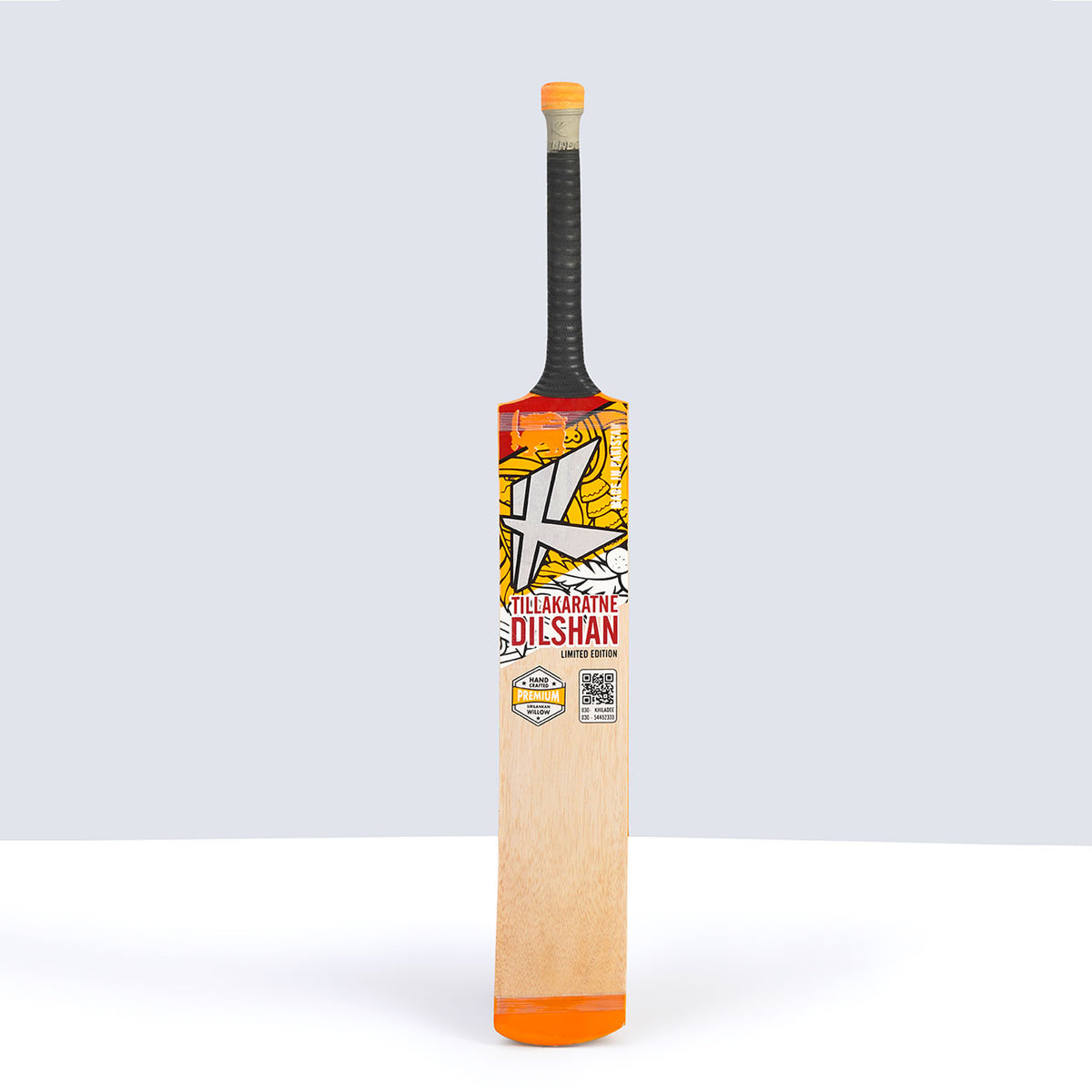 Khiladee – Tilakratne Dilshan Edition - Premium Coconut Bat (Orange and Maroon Edition)