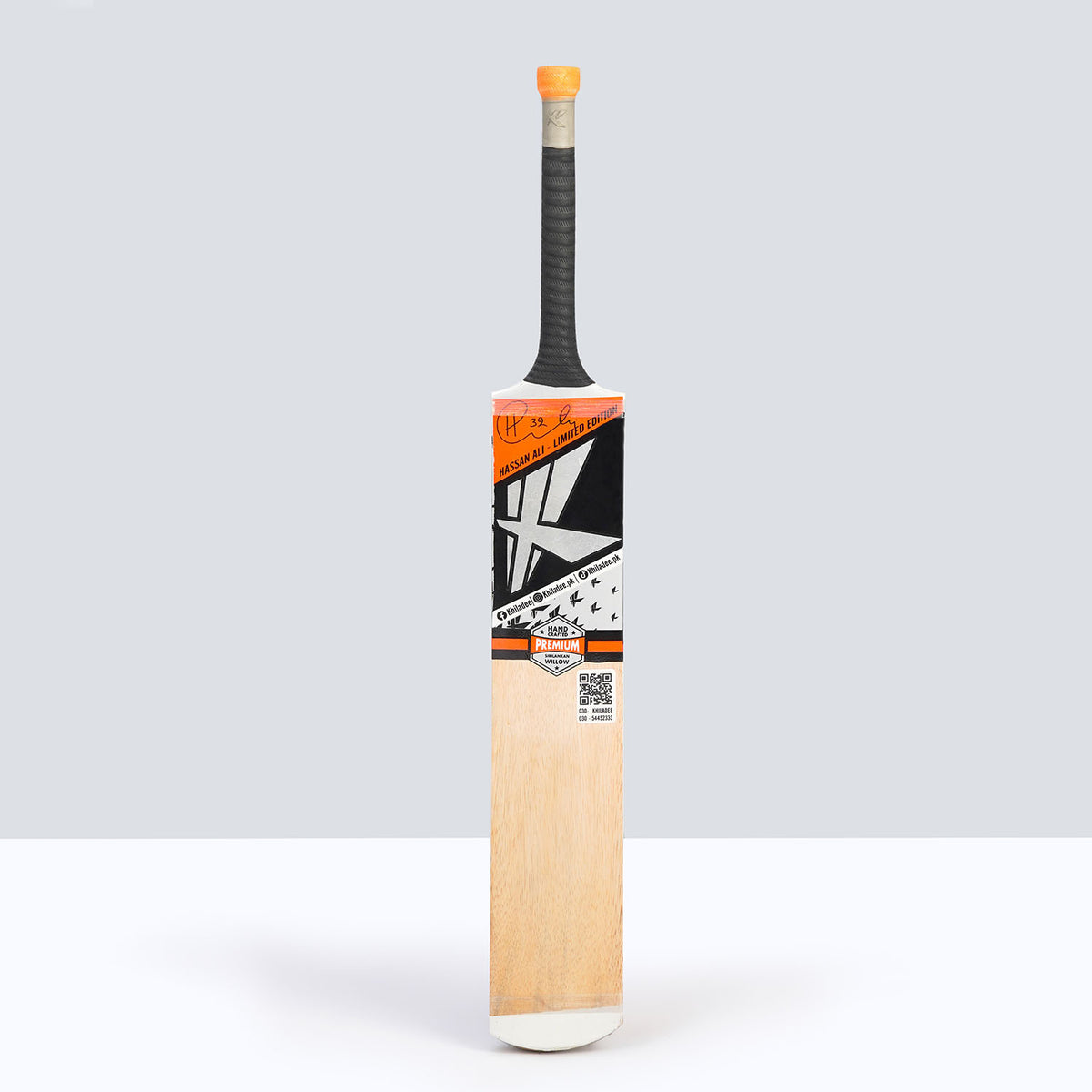 Khiladee – Hassan Ali – 32 Edition - Premium Coconut Bat (Orange Edition)