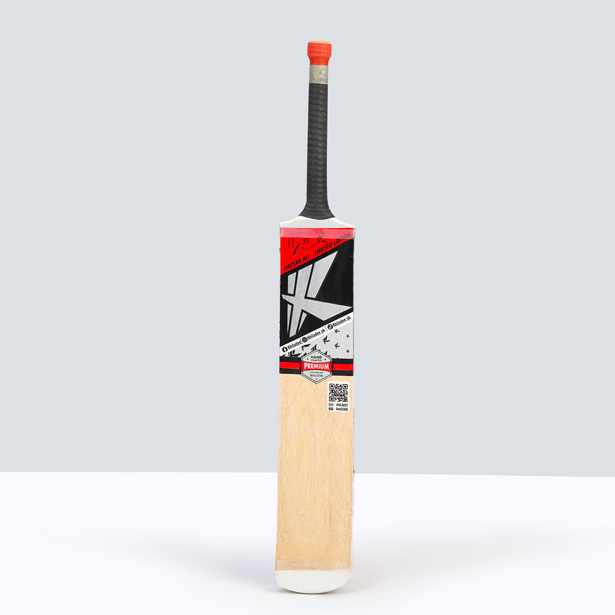 Khiladee – Hassan Ali – 32 Edition - Premium Coconut Bat (Red Edition)